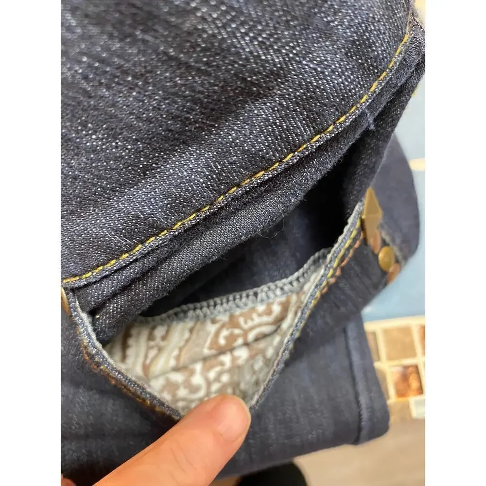 Studio F Jeans Premium Denim Womens Sz 12 Tall Studded Design Made‎ in Columbia